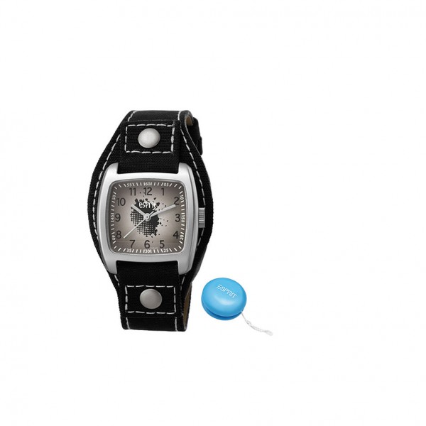 Esprit  ES103544004  Adventure Girl Black , Uhr mit Quarzwerk und Metallgehäuse, mit Kunstlederband und aus echtem Mineralglas 3 ATM, 32x30mm. Nur bei Abramowicz in Stuttgart zum Discountpreis.