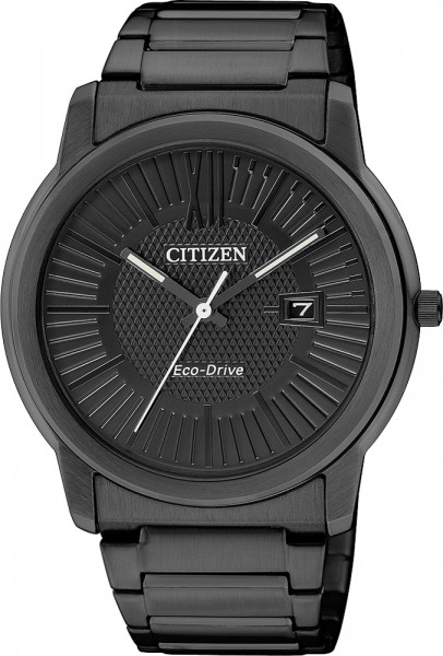 Citizen Uhr AW1215-54E Eco Drive Ringsolar Edelstahl schwarz IP beschichtet