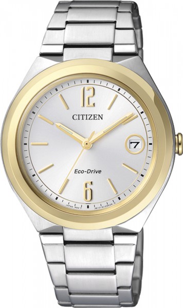 Citizen Uhr FE6024-55A ECO DRIVE sportlich elegante Bicolor Damenuhr Durchmesser 33,5 mm