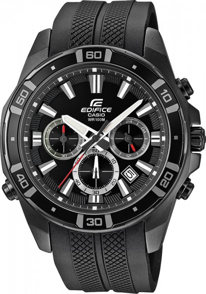 Casio EFR-534PB-1AVEF Uhr NEU EDIFICE Classic sportliche Uhr mit schwarzem Zifferblatt nur 68 Gramm