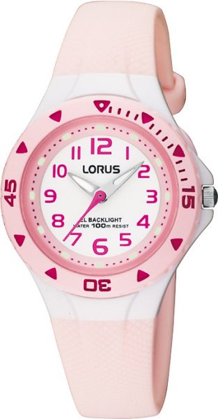Lorus by Seiko Uhr RRX49CX9 Kinderuhr Silikonband rosa Lünette 10 bar