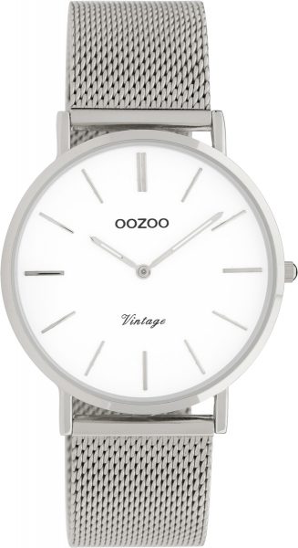 OOZOO Uhren C9902 Silber Edelstahl Milanaise Armband Metallgehäuse silberfarben Damenuhr 36mm
