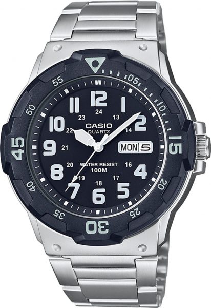 Casio Collection MRW-200HD-1BVEF Herren Uhr Quarz Silber Schwarz
