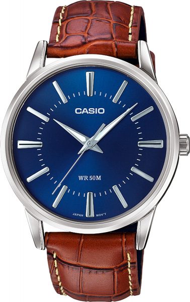 Casio Collection MTP-1303PL-2AVEF Herren Uhr Quarz Leder braun