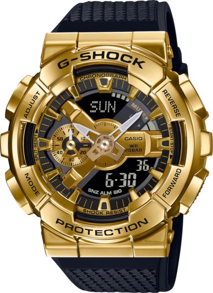 Casio G-Shock GM-110G-1A9ER Gold Schwarze Casio Uhr Wasserdicht Stoppfunktion
