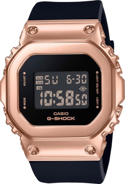 Casio G-Shock GM-S5600PG-1ER schwarz rose Damenuhr Wasserdicht Stoppfunktion Alarmfunktion