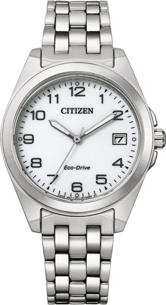 Citizen Uhr EO1210-83A ECO-Drive Damen Uhr Edelstahl/Weiß 33,5mm