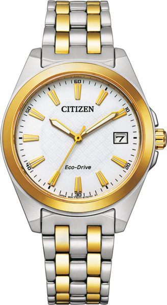 Citizen Uhr EO1214-82A ECO-Drive Damenuhr Edelstahl vergoldet Bicolor