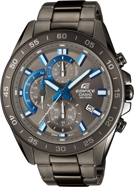 Casio Edifice Grau/Schwarz/Blau EFV-550GY-8AVUEF Chronograph Herren Uhr