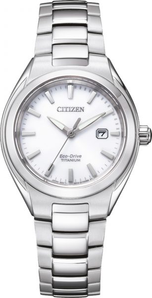 Citizen Uhr EW2610-80A Eco Drive Damenuhr Titan Weiß 31mm Durchmesser