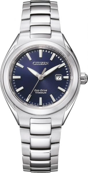 Citizen SALE Uhr EW2610-80L Damenuhr Titan Blaues Sunray Zifferblatt 31mm Durchmesser 10ATM