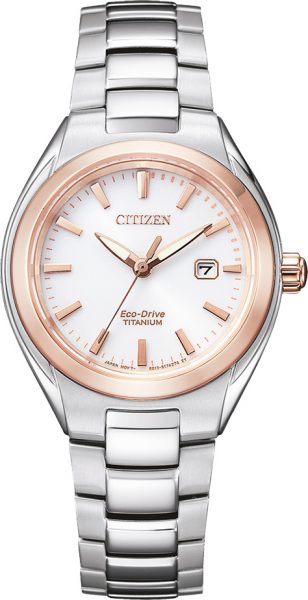 Citizen SALE  Uhr EW2616-83A  Damenuhr Titan Weißes Zifferblatt Rosegold Farbene Lynette 10ATM 31mm Durchmesser