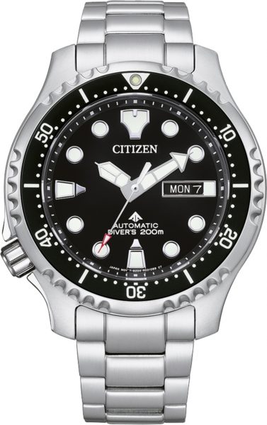 Citizen NY0140-80EE Promaster Sea Herren Uhr Edelstahl schwarzes Zifferblatt 44mm
