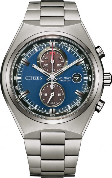 Citizen Uhr CA7090-87L Herrenuhr Titan Chronograph Blau