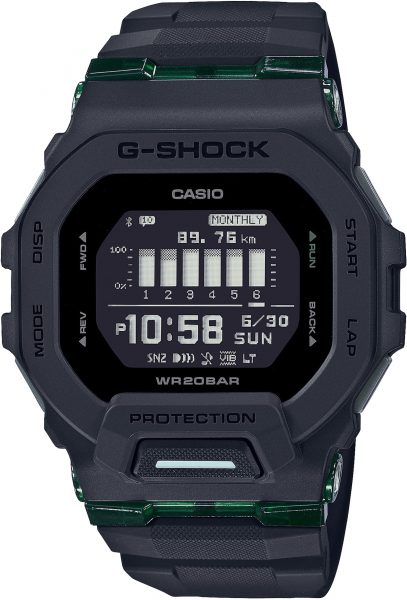 Casio Uhr GBD-200UU-1ER G-Shock Digital Schwarz Grün