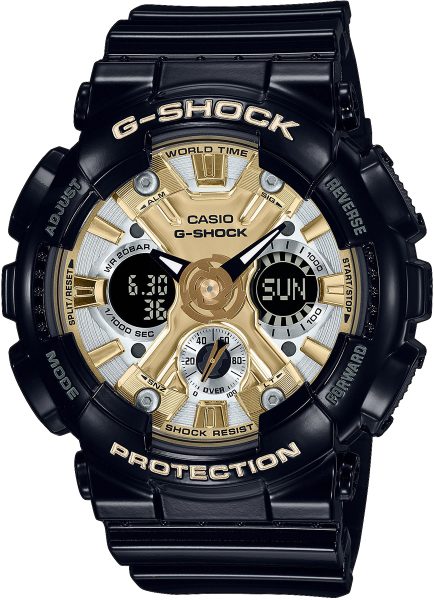 G-Shock Uhr GMA-S120GB-1AER Damenuhr schwaz, silber, gold