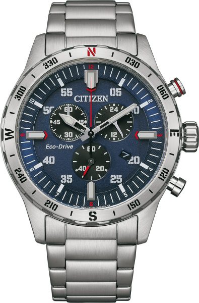 Citizen Herren Uhr AT2520-89L Eco Drive Chronograph Sportuhr 10ATM