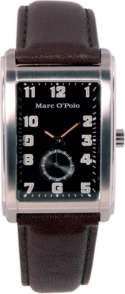 Marco Polo-Uhr 4207502 Quarzwerk, Edelstahlgehäuse dunkelbraun, Mineralglas