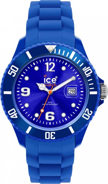 Ice Watch Quarzwerk, Kunst stoffgehäuse, Silikonband blau, Datum, Mineralglas, 5 ATM, 43mm Durchm, 10mm H
