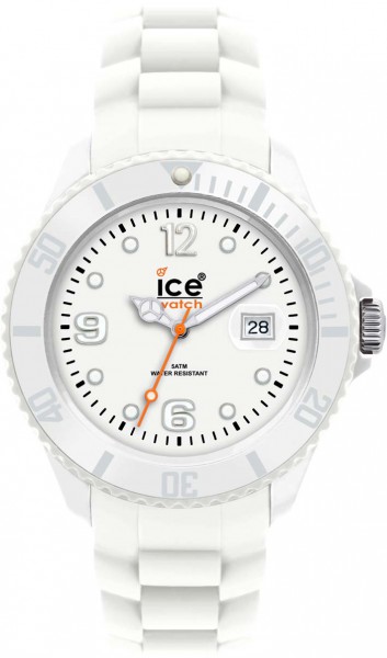 Ice Watch SIWEBS09 Quarzwerk, Kunststoffgehäuse, Silikonband weiss, Datum, Mineralglas, 48mm Durchmesser  10mm Höhe aus Stuttgart
