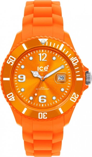 Ice Watch SIOEBS09 Quarzwerk, Kunststoffgehäuse, Silikonband orange, Datum, Mineralglas, 5 ATM, 48mm Durchmesser, 10mm Höhe aus Stuttgart