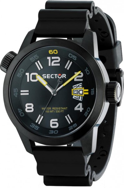 Sector Uhr R3251102225 sportliche Quarzwerk Uhr von Sector aus dem Hause Abramowicz mit schwarzem Ziffernblatt Die Uhr zeichnet sich durch das Kratzunempfindliche Mineralglas aus, desweiteren besitzt die Uhr ein massives Edelstahlgehäuse in schwarz. In Sc